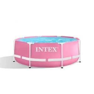 Pink Metal Frame bazen 244x76 cm